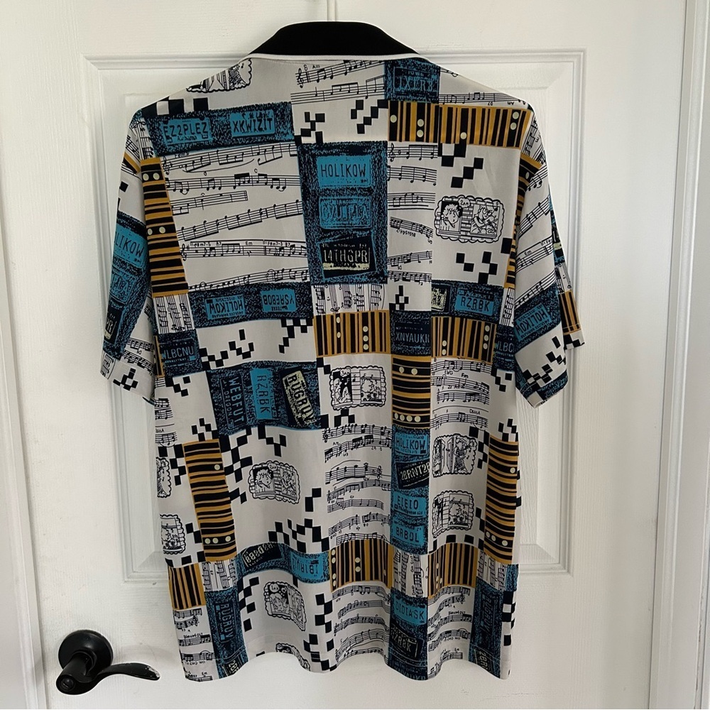 Men's V.8 club shirt Black, Blue, Gold and white - Picture 6 of 6